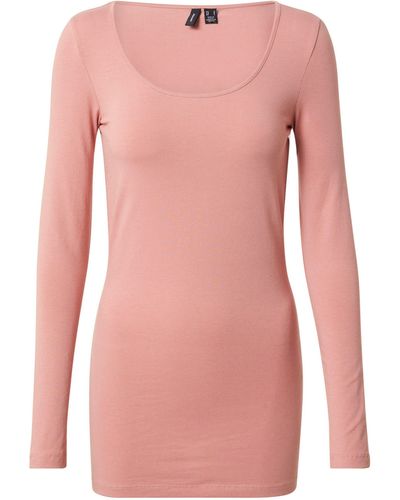 Vero Moda Langarmshirt Maxi My (1-tlg) Plain/ohne Details - Pink