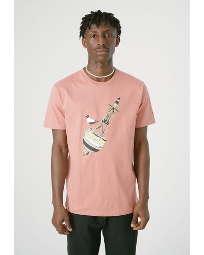CLEPTOMANICX T-Shirt Buoys Boje mit lockerem Schnitt - Pink