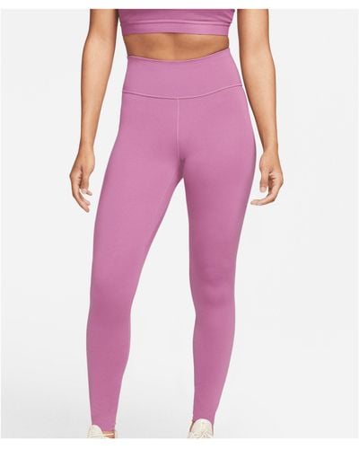 Nike Laufhose Luxe Mid-Rise Leggings Running - Pink