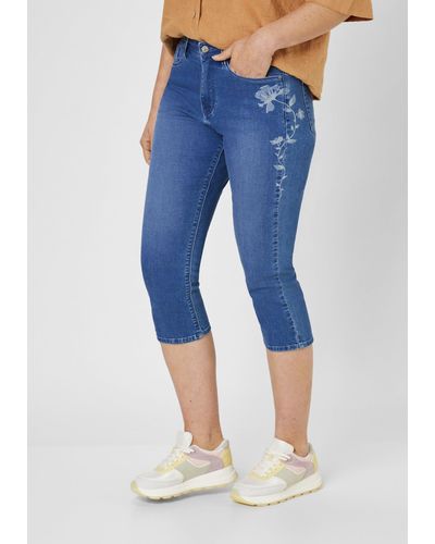 Paddock's /- PIA Slim-Fit 3/4 Jeans mit Motion & Comfort Stretch - Blau
