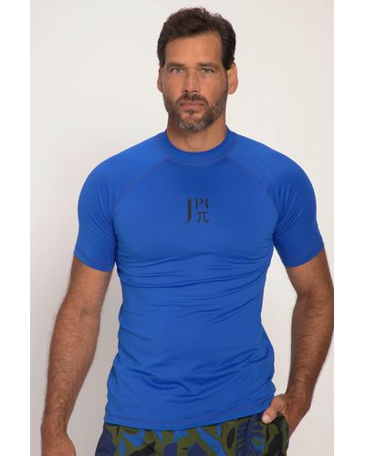 JP1880 T-Shirt Schwimmshirt Halbarm Stehkragen UV-Schutz - Blau