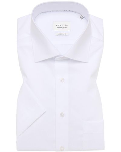 Eterna Kurzarmhemd - Weiß