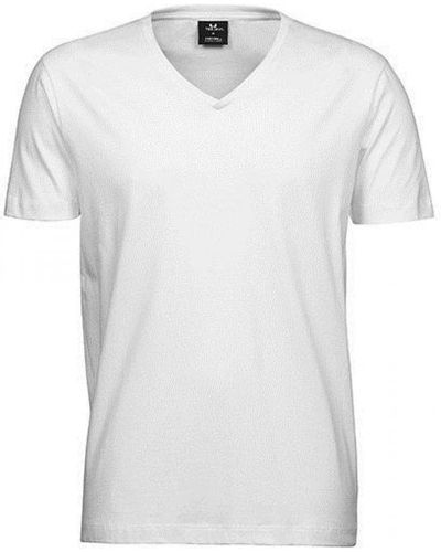 Tee Jays Mens Fashion V-Neck Soft T-Shirt - Weiß