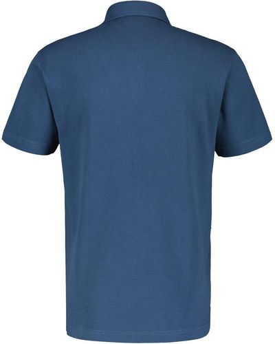Lerros Poloshirt in sportiver Waffelpiquéqualität - Blau