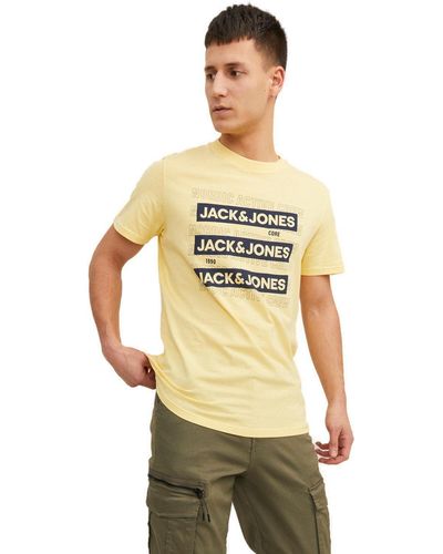 Jack & Jones T-Shirt JCOSPIRIT LOGO (1-tlg) aus Baumwolle - Mettallic