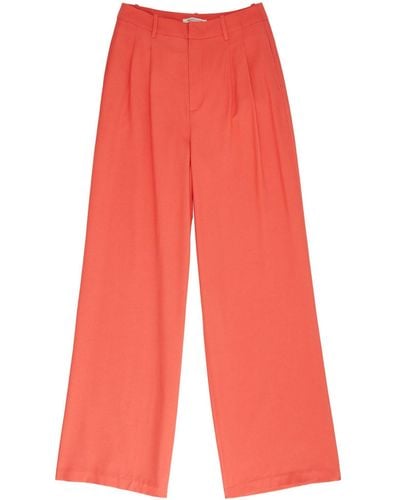 Tom Tailor Culotte pleated wide leg pan - Rot