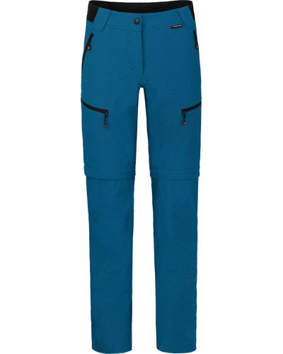 Bergson Zip--Hose PORI Zipp-Off Wanderhose, robust, elastisch, Kurzgrößen, Saphir blau
