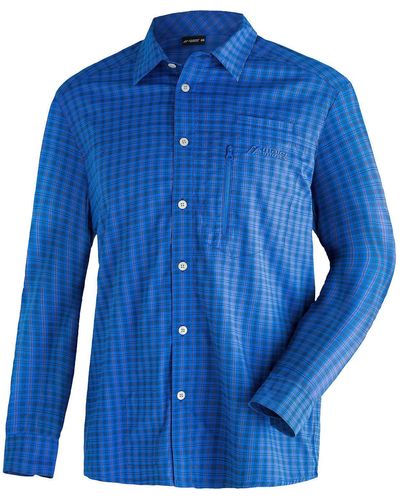 Maier Sports Outdoorhemd Hemd Mats - Blau