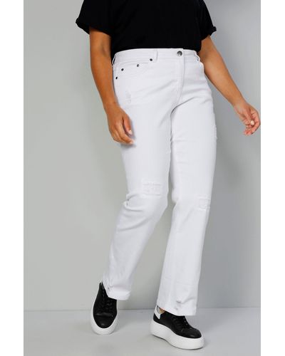 Angel of Style Regular-- 7/8-Jeans Komfort Fit Destroy-Effekte 5-Pocket - Schwarz