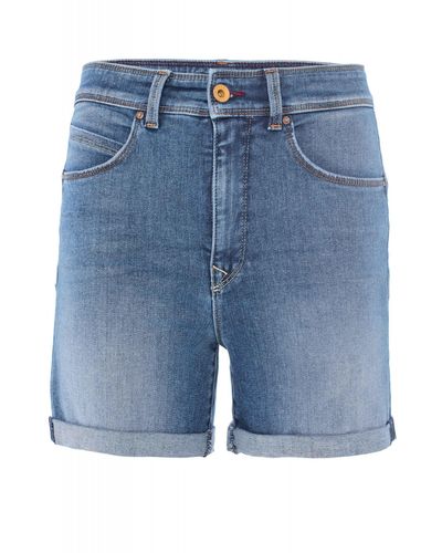 Salsa Jeans Stretch- JEANS SECRET GLAMOUR PUSH IN SHORTS mid blue used 123351.8503 - Blau