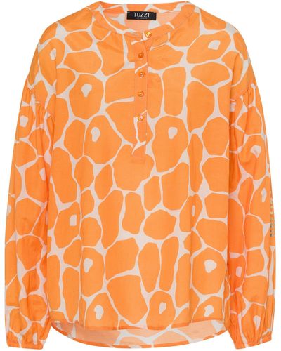 Tuzzi Klassische Bluse SUNSET VIBES mit langen Ärmeln - Orange