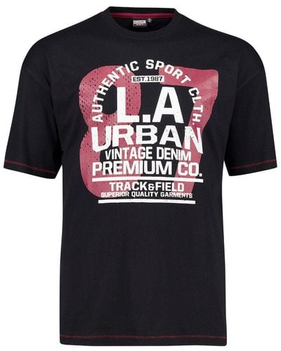Adamo T-Shirt (1-tlg) in Übergrößen bis 14XL - Schwarz