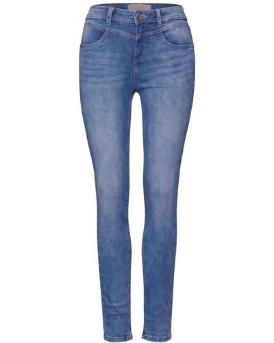 Street One Regular-fit-Jeans Style QR York,hw, light blue random wash - Blau