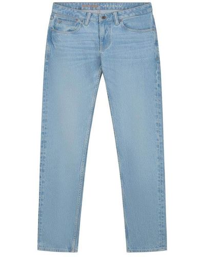 Kuyichi Jeans Nick Straight Faded Blue Bio-Baumwolle/recycelte - Blau