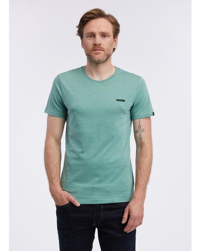 Ragwear - Basic T- - Kurzarm Shirt mit Logo - Nedie - Grün