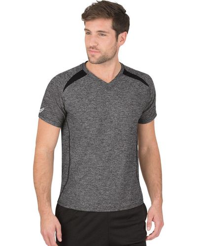 Trigema T-Shirt Funktionsshirt in Melange-Optik (1-tlg) - Grau
