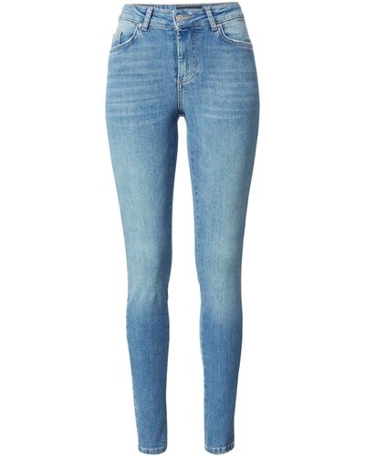 Pieces Skinny-fit-Jeans Delly (1-tlg) Plain/ohne Details - Blau