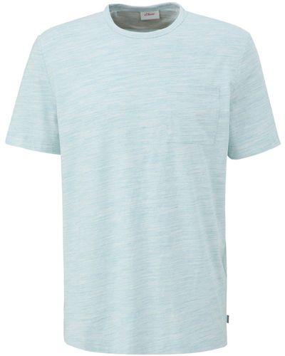 S.oliver Kurzarmshirt T-Shirt - Blau