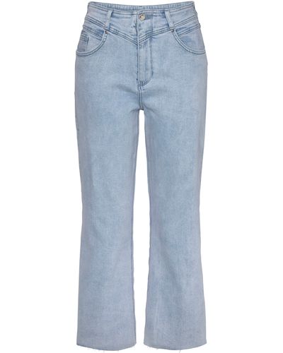 Lascana 7/8-Jeans mit leicht ausgefransten Beinabschlüssen - Blau