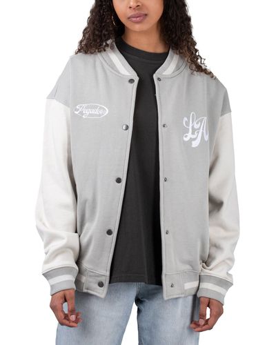 PEGADOR Collegejacke Dale Oversized Varsity Jacket - Grau