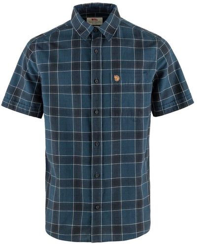 Fjallraven Outdoorhemd Övik Travel Shirt SS M - Blau