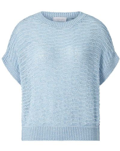 Rich & Royal Sweatshirt sleeveless tape yarn crew-neck - Blau