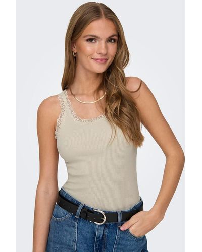 ONLY Tanktop ONLSHARAI LACE TANK TOP JRS NOOS - Weiß