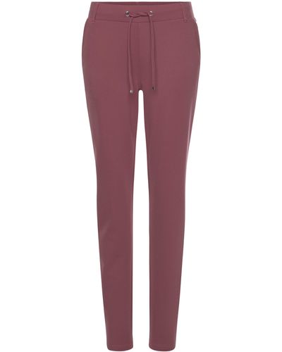 Lascana Jogger Pants mit elastischem Bund und Gürtelschlaufen, Loungewear - Lila
