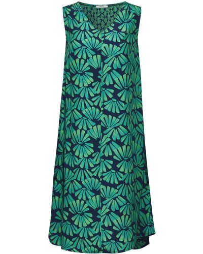 Cecil Midikleid Print Mix Dress - Grün