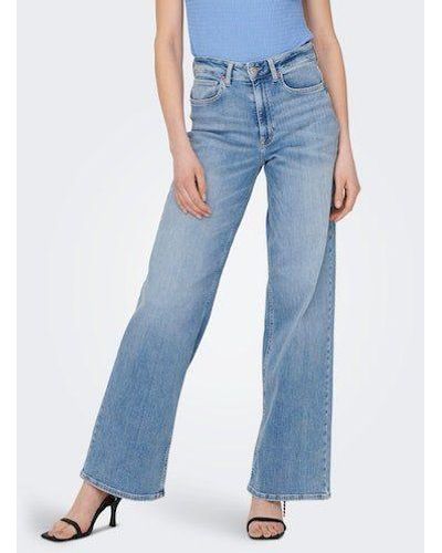 ONLY High-waist-Jeans ONLMADISON BLUSH HW WIDE DNM CRO371 NOOS - Blau