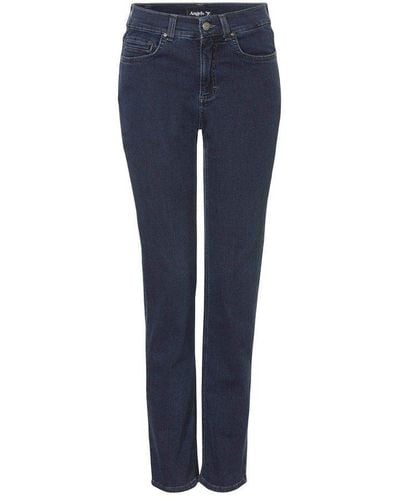 ANGELS 5-Pocket-Jeans grau regular (1-tlg) - Blau
