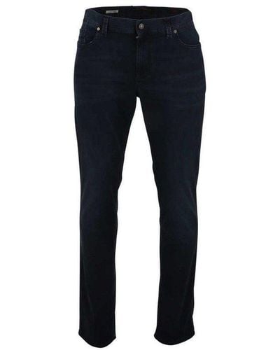 ALBERTO 5-Pocket-Jeans blau (1-tlg) - Schwarz