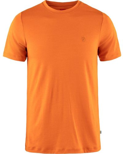 Fjallraven Ää - Abisko Wool T-Shirt - Orange