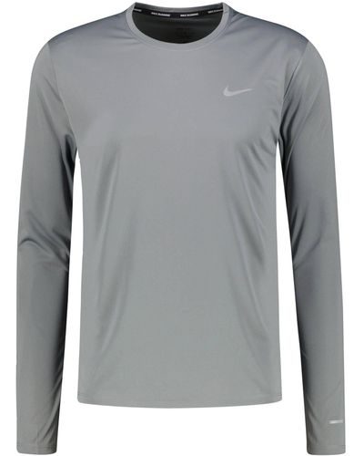 Nike Laufshirt "Miler" Langarm (1-tlg) - Grau