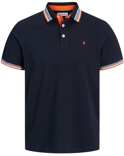 Jack & Jones Poloshirt Polo Shirt JJEPAULOS Sommer Hemd Kragen Pique Cotton (1-tlg) 3613 in Blau-2