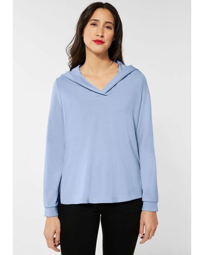 Street One Sweatshirt mit lässiger Kapuze - Blau
