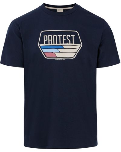 Protest Kurzarmshirt M Prtstan T- Kurzarm-Shirt - Blau