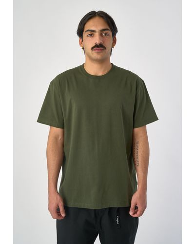 CLEPTOMANICX T-Shirt Gull Delic mit lässigem Backprint - Grün