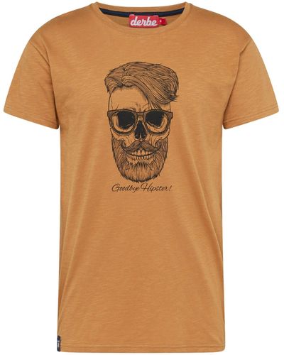 Derbe T-Shirt Hipster (1-tlg) - Braun
