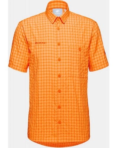 Mammut Funktionshemd Lenni Wanderhemd Outdoor Hemd 1015 00301 - Orange