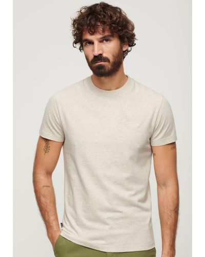 Superdry Rundhalsshirt Organic Cotton Essential Logo T-Shirt - Weiß