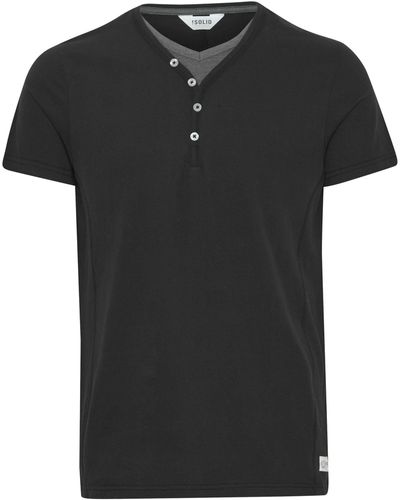 Solid Layershirt SDDorian Kurzarmshirt im 2-in-1 Look - Schwarz