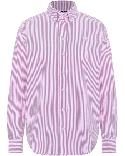 Polo Sylt Hemdbluse mit Streifenmuster - Pink