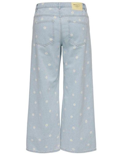ONLY Slim-fit- ONLSONNY HW WIDE DAISY CA DNM JEANS - Blau