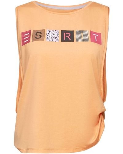 Esprit Sports T-Shirt Logo-Tanktop (1-tlg) - Orange