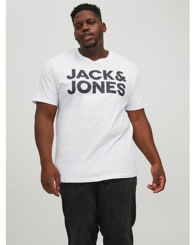 Jack & Jones Rundhals T-Shirt JJECORP LOGO - Weiß
