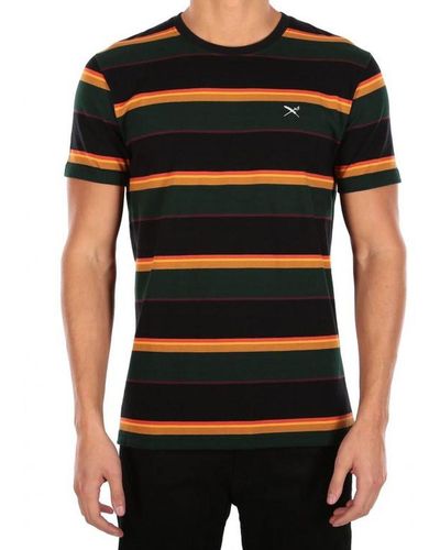 Iriedaily T-Shirt Rustico Stripe - Schwarz