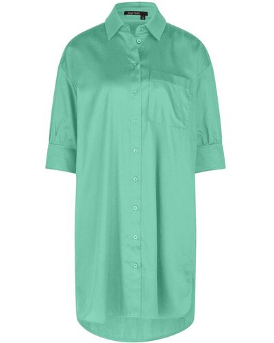MARC AUREL Hemdblusenkleid aus Baumwollsatin - Grün