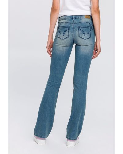 Arizona Bootcut-Jeans Shaping Mid Waist - Blau