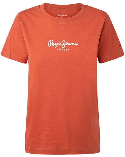 Pepe Jeans T-Shirt CAMILA (1-tlg) - Orange